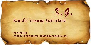 Karácsony Galatea névjegykártya